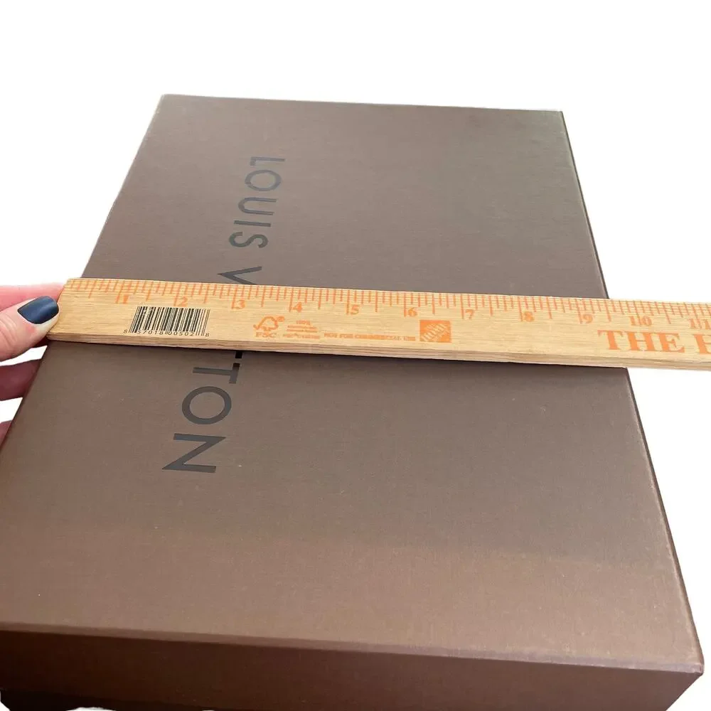 Louis Vuitton Gift Box Empty Storage Dark Brown Authentic Logo Flawed READ